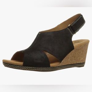 Clarks Helio Float sling back sandal black